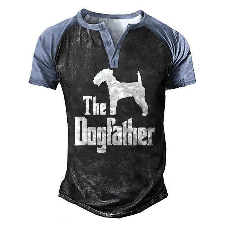 The Dogfather Dog Lakeland Terrier Men's Henley Raglan T-Shirt