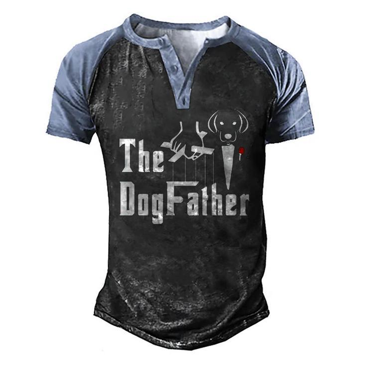 Mens The Dogfather Golden Retriever Men's Henley Raglan T-Shirt