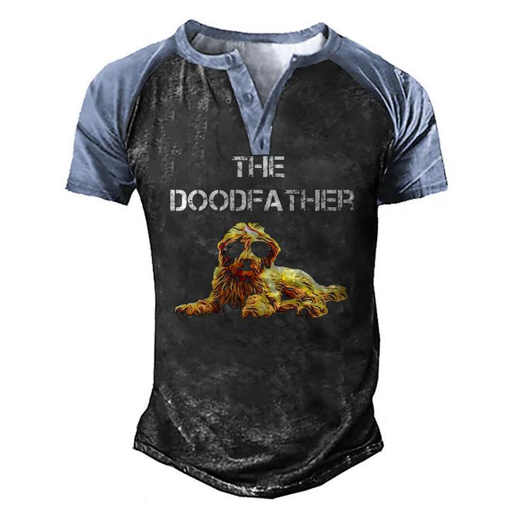 The Dood Father Men Golden Doodle Dog Lover Idea Men's Henley Raglan T-Shirt