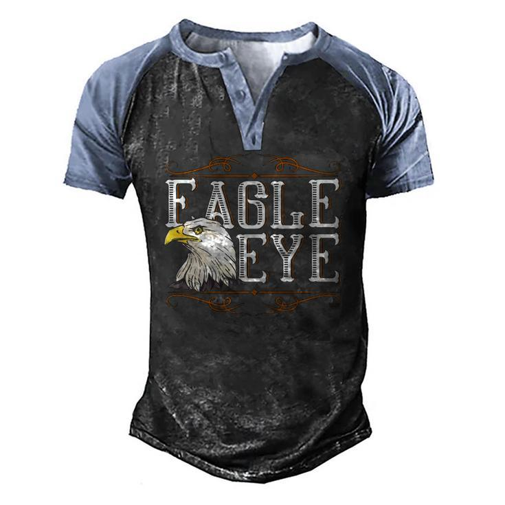 Eagle Eye Us Pride 4Th Of July Eagle Men's Henley Raglan T-Shirt