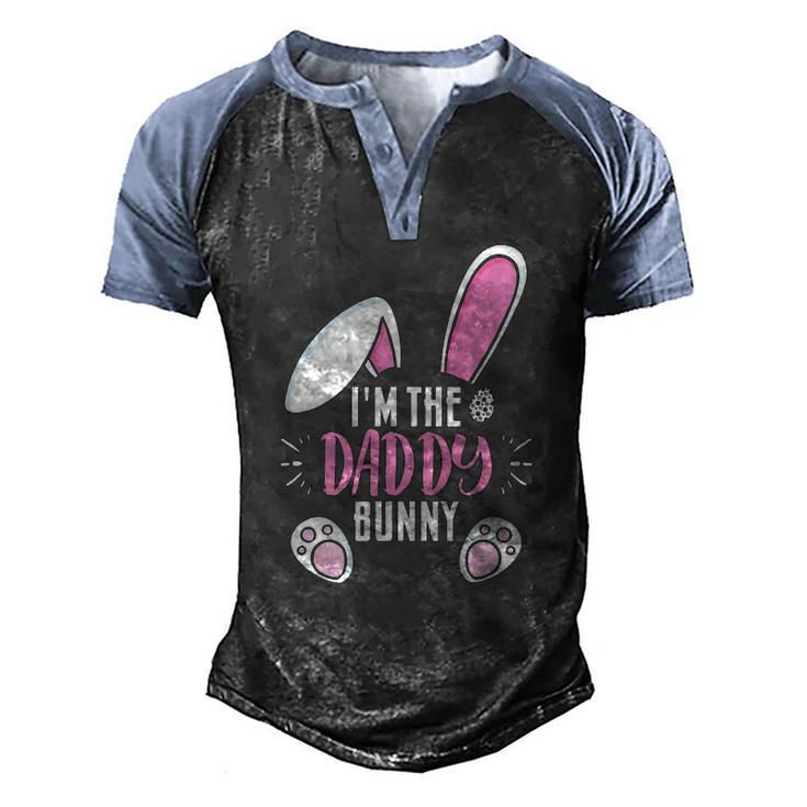 Easter Im Daddy Bunny For Dads Family Group Men's Henley Raglan T-Shirt