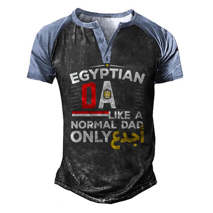 Mens Egyptian Dad Dad Arabic Writing Egypt Pride Flag Men s Henley Raglan T Shirt Mazezy