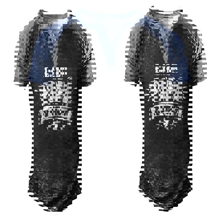 Mens El Mejor Papá Del Mundo Para Dia Del Padre Men's Henley Raglan T-Shirt