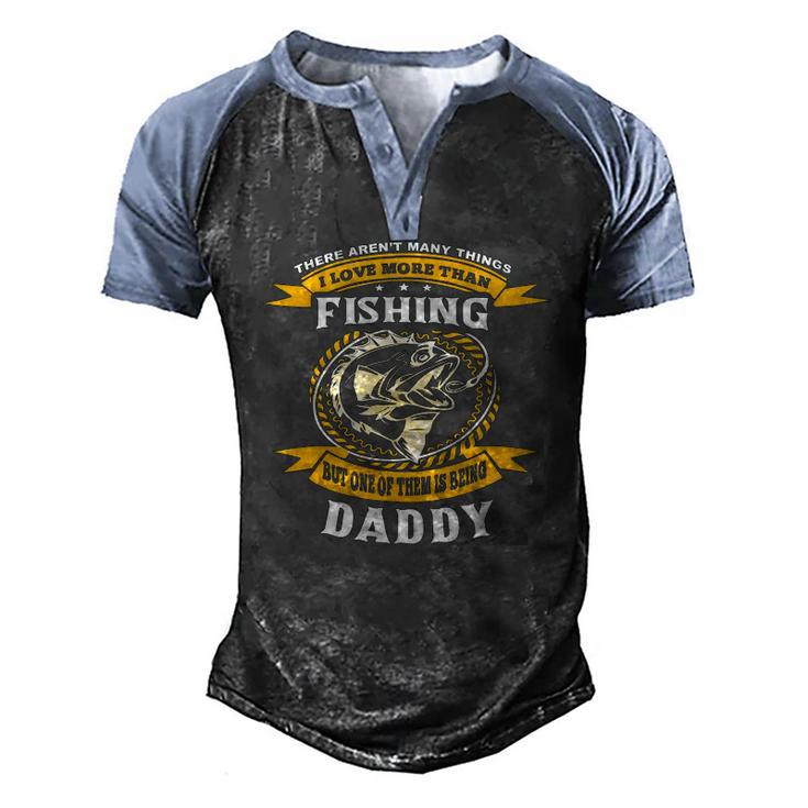 Family 365 Fathers Day Fishing Daddy Dad Men Fisherman Men's Henley Raglan T-Shirt