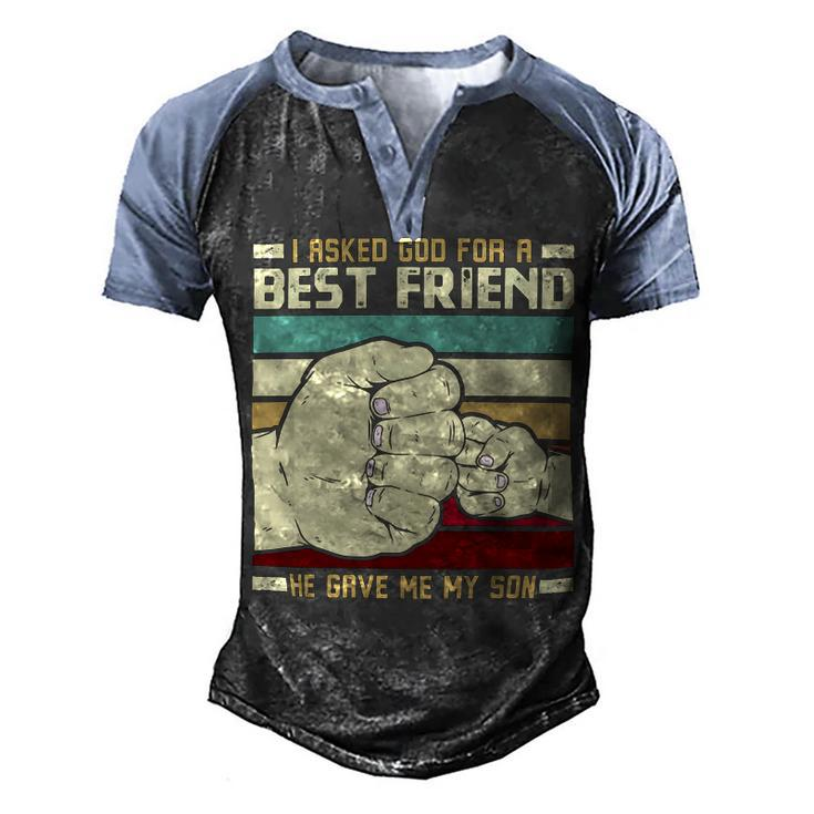 Father Grandpa Father And Son Best Friend For Life Fathers Day 56 Family Dad Men's Henley Shirt Raglan Sleeve 3D Print T-shirt