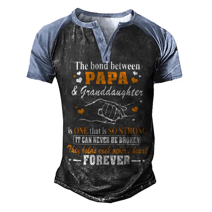 Father Grandpa The Bond Between Papagranddaughter Os One 105 Family Dad Men's Henley Shirt Raglan Sleeve 3D Print T-shirt