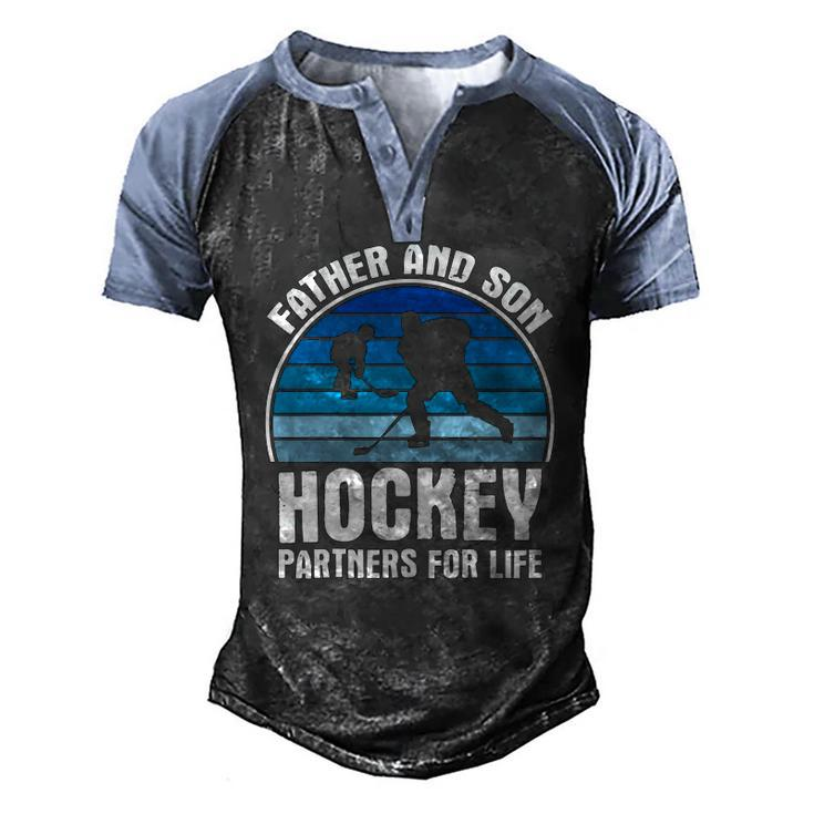 Father And Son Partners For Life Hockey Men's Henley Raglan T-Shirt