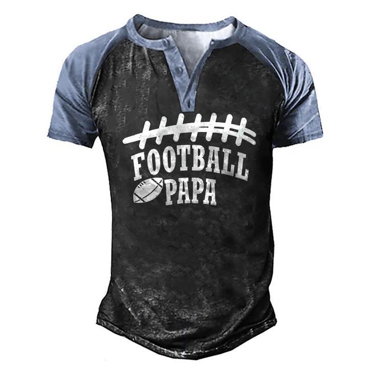 Football Papafathers Day Idea Men's Henley Raglan T-Shirt
