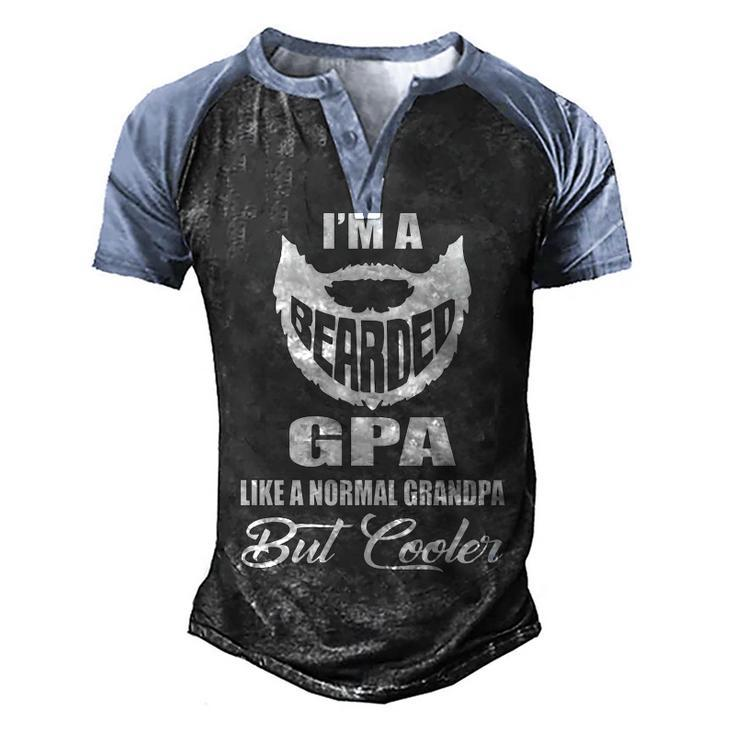 G Pa Grandpa Gift   Bearded G Pa Cooler Men's Henley Shirt Raglan Sleeve 3D Print T-shirt
