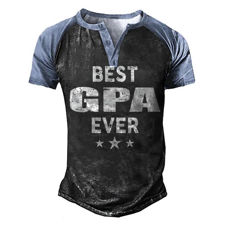 G Pa Grandpa Gift   Best G Pa Ever Men's Henley Shirt Raglan Sleeve 3D Print T-shirt