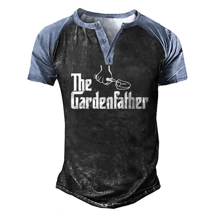 Mens The Gardenfather Gardener Gardening Plant Grower Men's Henley Raglan T-Shirt