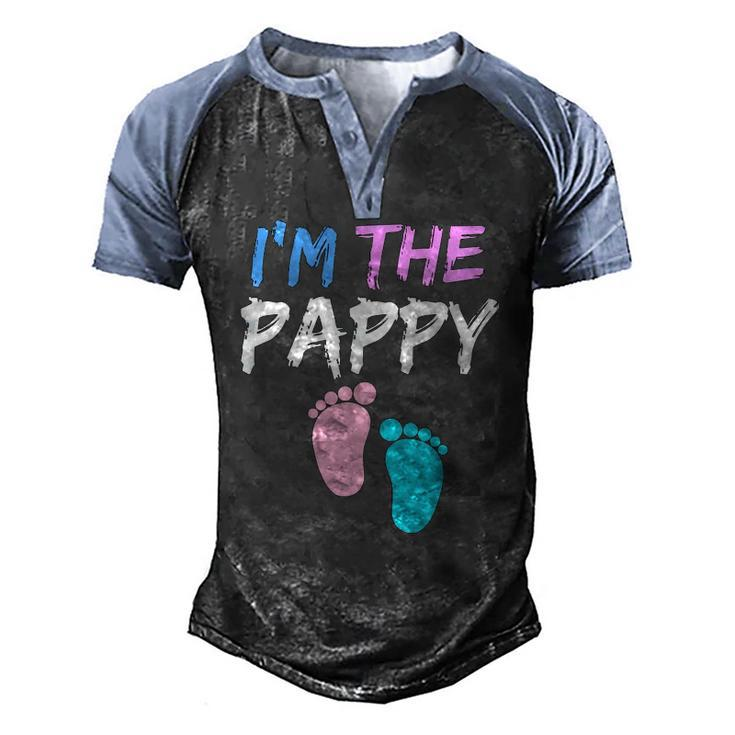 Gender Reveal Clothing For Dad Im The Pappy Men's Henley Raglan T-Shirt