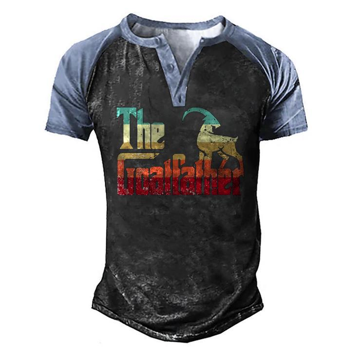 The Goatfather Idea For A Goat Lover And Animal Lover Men's Henley Raglan T-Shirt