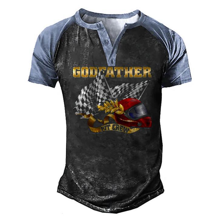 Godfather Birthday Godfather Pit Crew S Men's Henley Raglan T-Shirt