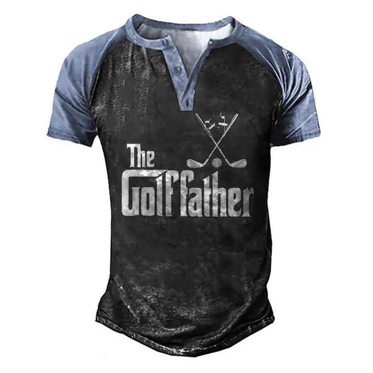 The Golffather Golf Father Golfing Fathers Day Men's Henley Raglan T-Shirt