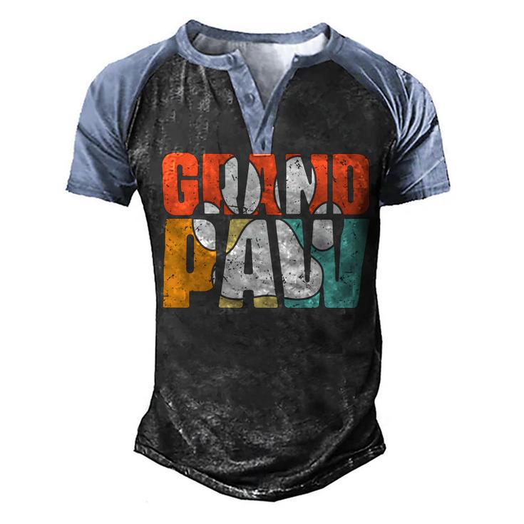 Grand Paw Dog Father Dog Dad Gift Men's Henley Shirt Raglan Sleeve 3D Print T-shirt