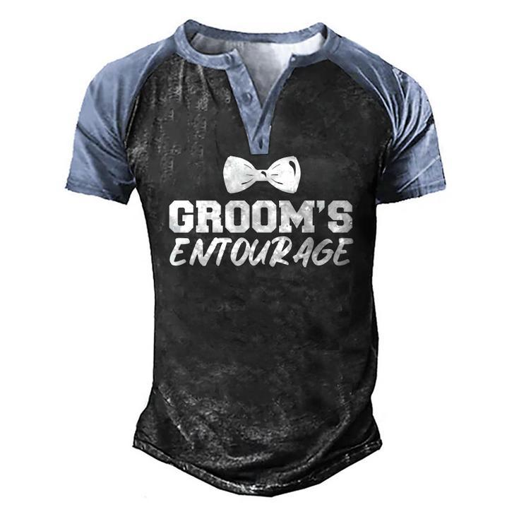 Mens Grooms Entourage Bachelor Stag Party Men's Henley Raglan T-Shirt
