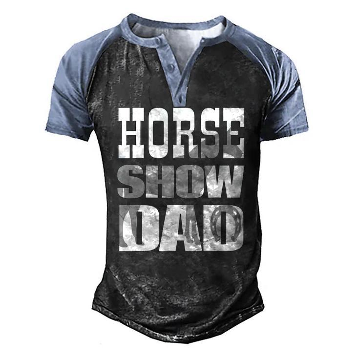Horse Show Dad Fathers Day Men's Henley Raglan T-Shirt