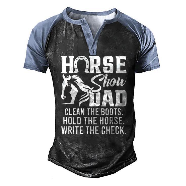 Mens Horse Show Dad Horse Horse Dad Men's Henley Raglan T-Shirt
