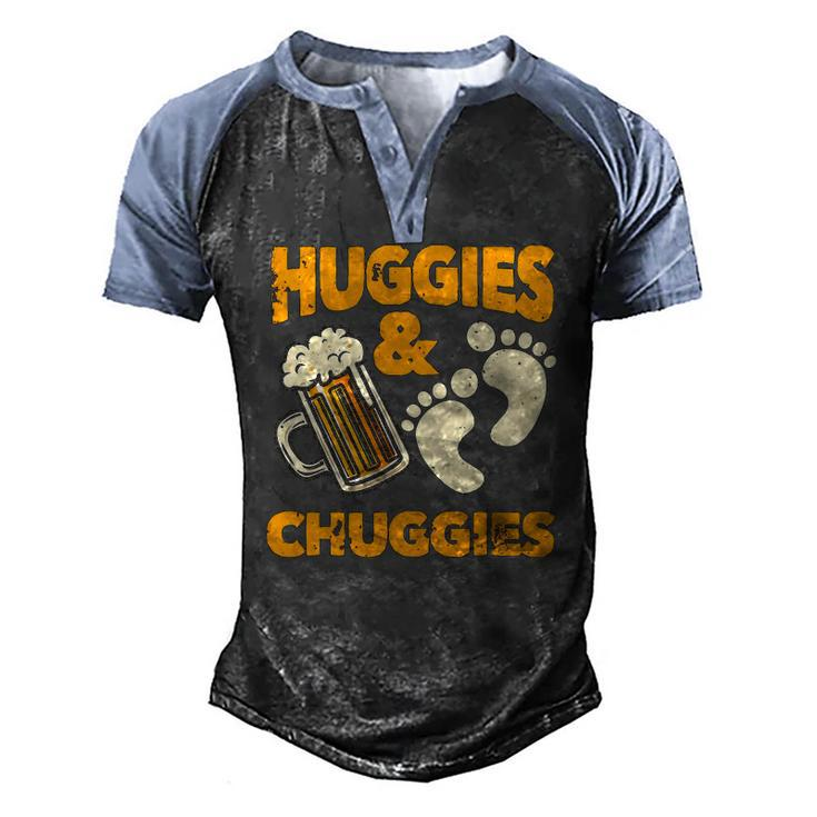 Huggies And Chuggies Future Father Party Men's Henley Raglan T-Shirt
