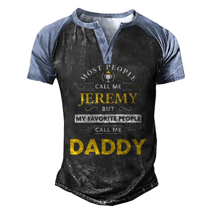 Mens Jeremy Name Daddy Men's Henley Raglan T-Shirt