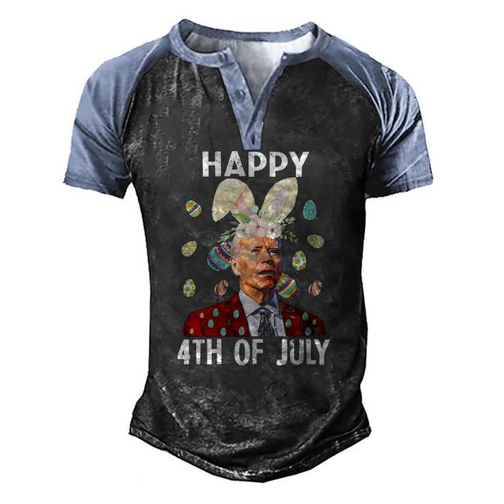 Joe Biden Merry Christmas Confused Easter Day Men's Henley Raglan T-Shirt