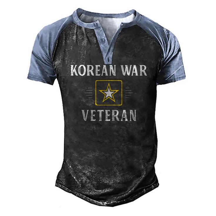Korean War Veteran Happy Veterans Day Men's Henley Raglan T-Shirt