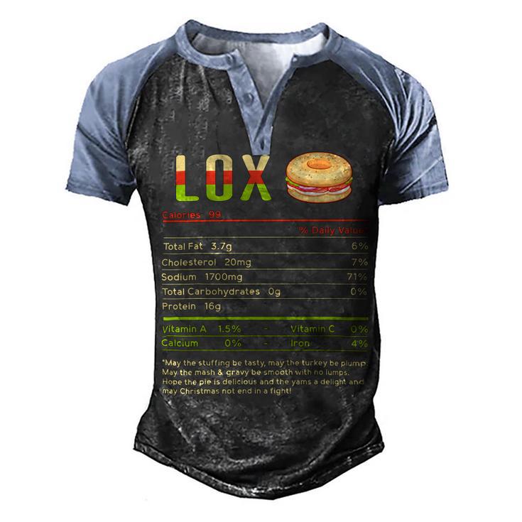 Lox Nutrition Facts Funny Christmas 12 Shirt Men's Henley Shirt Raglan Sleeve 3D Print T-shirt