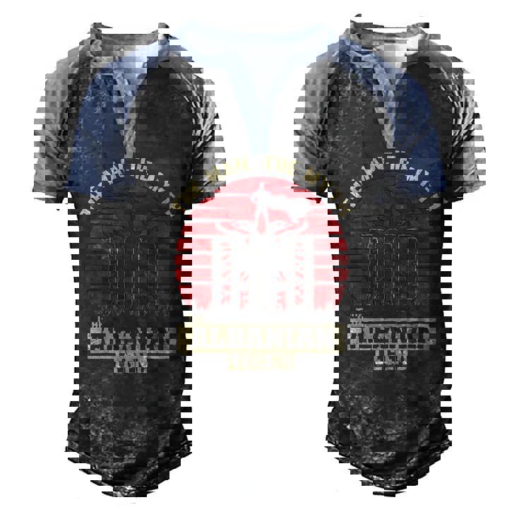 The Man The Myth The Albanian Legend Dad Men's Henley Raglan T-Shirt