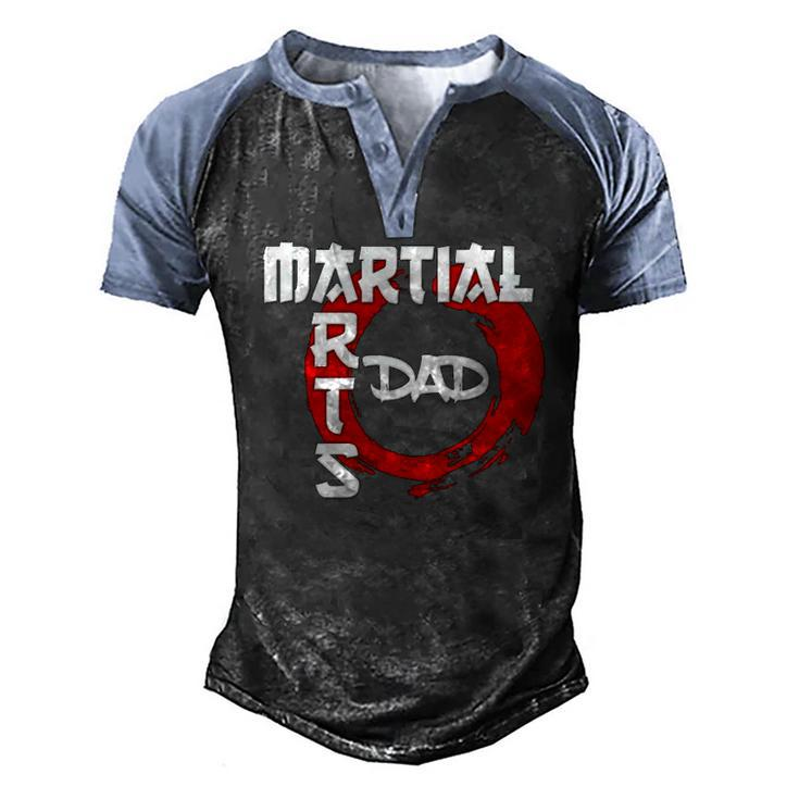 Martial Arts Dad Idea Fathers Day Grandpa Men's Henley Raglan T-Shirt