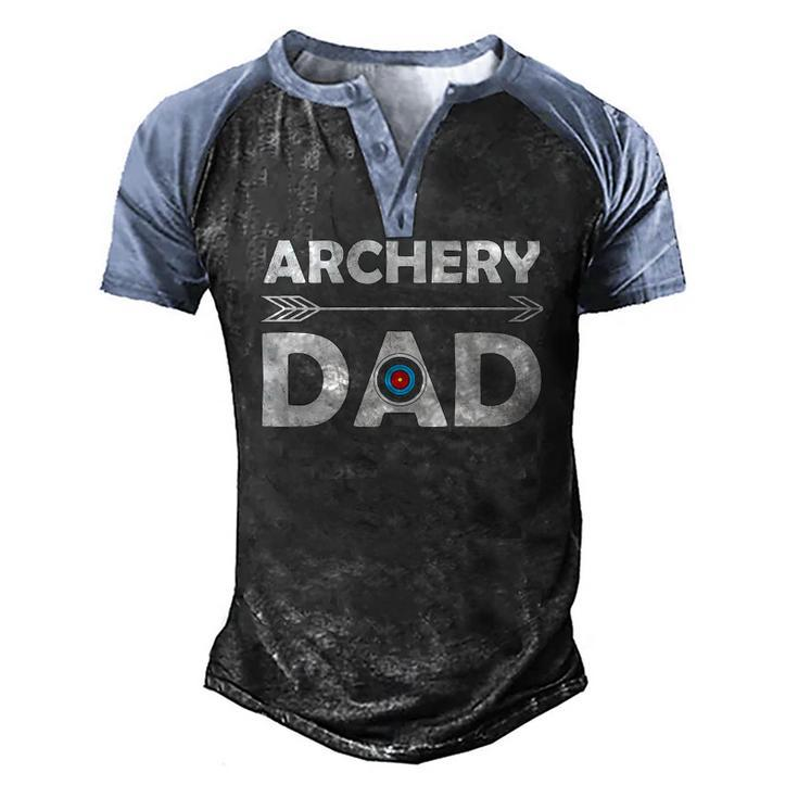 Matching Family Archery Dad Arrow Target Team Photo Men's Henley Raglan T-Shirt