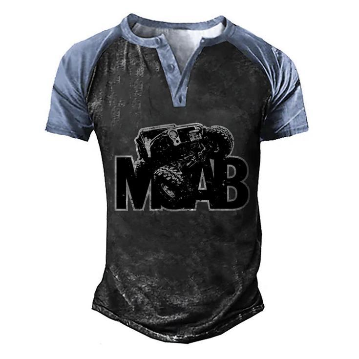 Moab Utah Off Road 4Wd Rock Crawler Adventure Design  Men's Henley Shirt Raglan Sleeve 3D Print T-shirt
