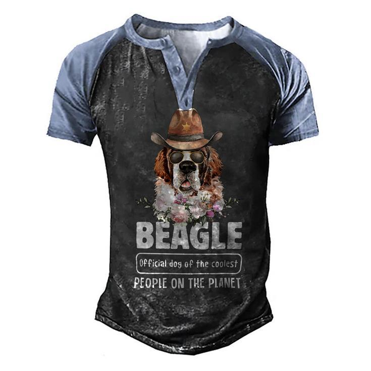 Official Dog Og The Coolest People On Planet 17 Beagle Dog Men's Henley Shirt Raglan Sleeve 3D Print T-shirt