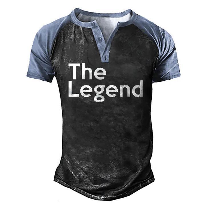 The Original The Copy The Legend For Dad And Son Men's Henley Raglan T-Shirt