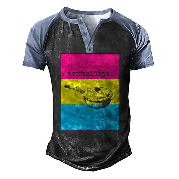Pansexual Pride Pansexual Flag Men's Henley Raglan T-Shirt