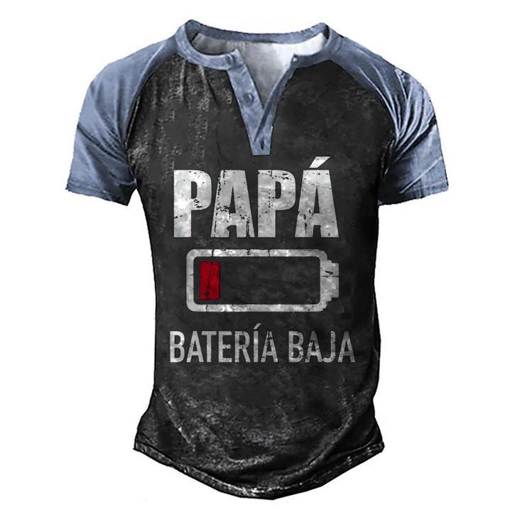 Mens Papá Batería Baja Para Día Del Padre Men's Henley Raglan T-Shirt