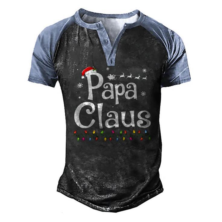 Papa Claus Family Santa Pajamas Christmas Idea Men's Henley Raglan T-Shirt