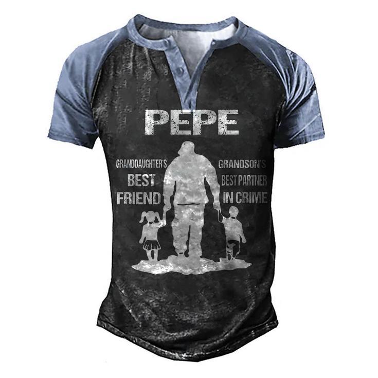 Pepe Grandpa Gift   Pepe Best Friend Best Partner In Crime Men's Henley Shirt Raglan Sleeve 3D Print T-shirt