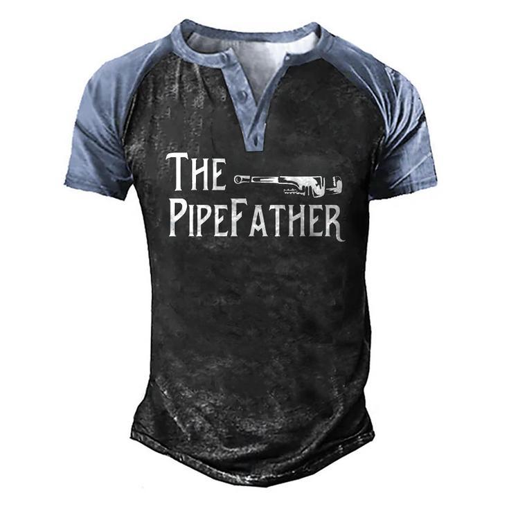 Mens The Pipe Father Plumbing Joke Costume Plumber Men's Henley Raglan T-Shirt