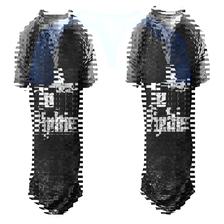 The Pipefather Plumber Plumbing Handyman Pipe Fitter Raglan Baseball Tee Men's Henley Raglan T-Shirt