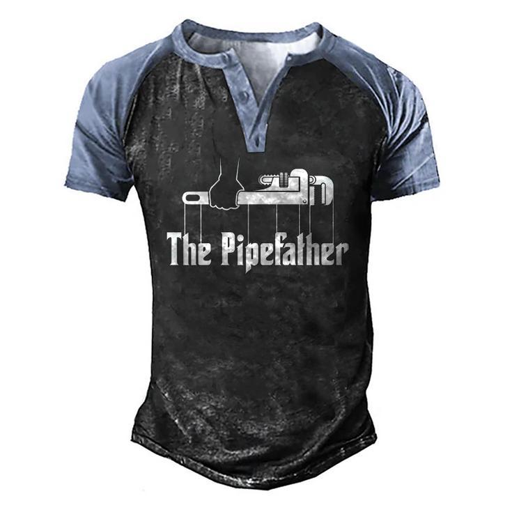 The Pipefather Plumber Plumbing Men's Henley Raglan T-Shirt