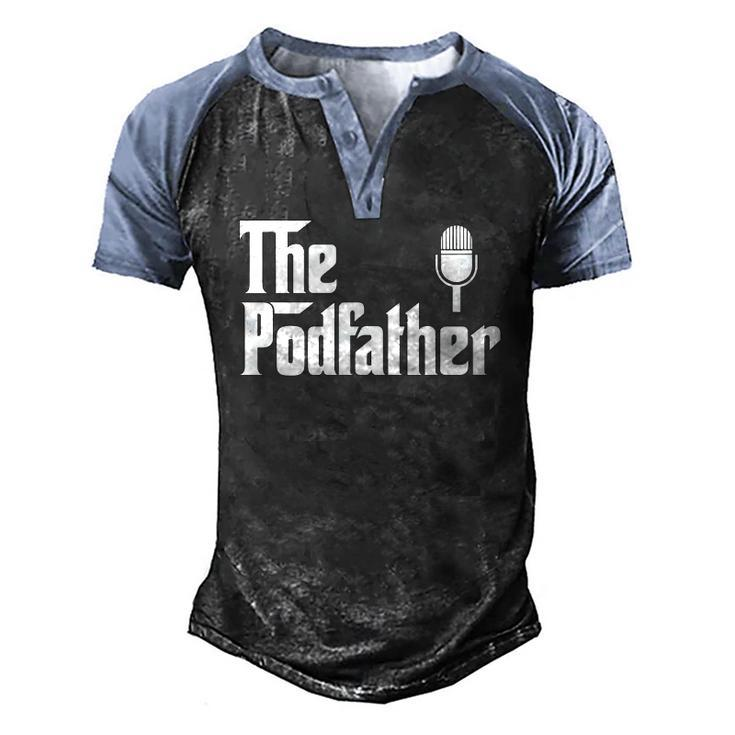 The Podcast Father Podcasting Legend Men's Henley Raglan T-Shirt