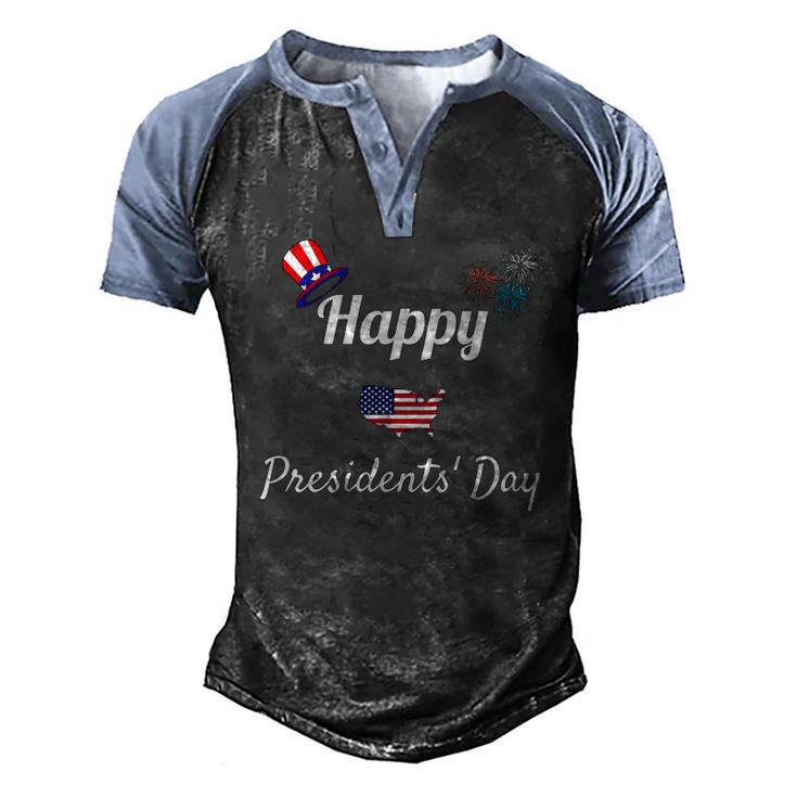 Political Happy Presidents Day Men Women Kids Men's Henley Raglan T-Shirt