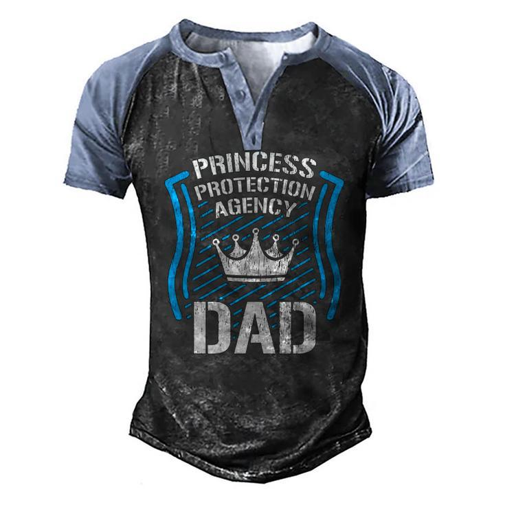 Princess Protection Agency Dad Men Fathers Day Idea Men's Henley Raglan T-Shirt