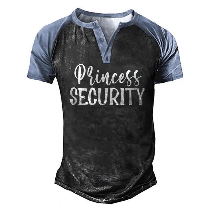 Princess Security Halloween Dad Men Matching Easy Costume Men's Henley Raglan T-Shirt