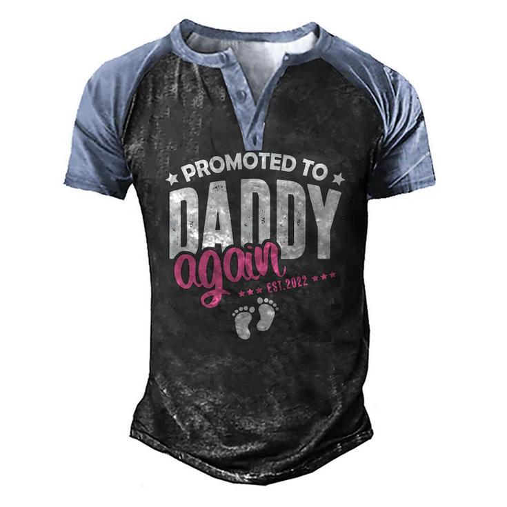 Promoted Daddy Again 2022 Its A Girl Baby Announcement Men's Henley Raglan T-Shirt