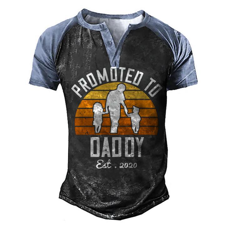Promoted To Daddy Est  2020 Men's Henley Shirt Raglan Sleeve 3D Print T-shirt