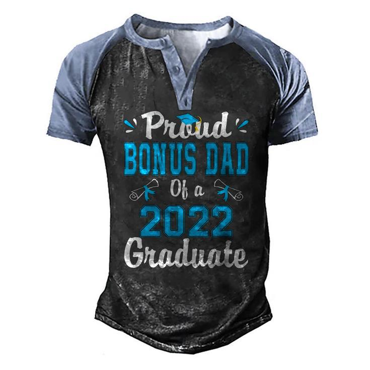 Proud Bonus Dad Of A 2022 Graduate School Men's Henley Raglan T-Shirt