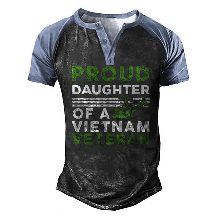 Proud Daughter Of A Vietnam Veteran War Soldier Men's Henley Raglan T-Shirt