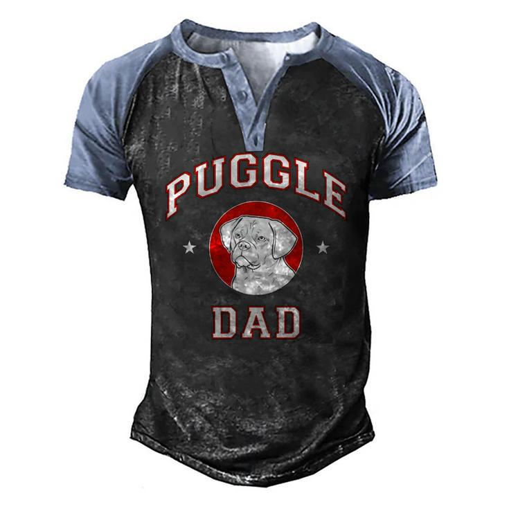 Puggle Dad Puggle Owner Men's Henley Raglan T-Shirt